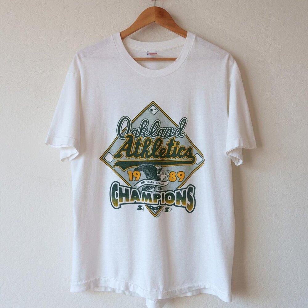 Oakland Athletics A_S 1989 Champions Mlb T Shirt Single Stitch Shirt